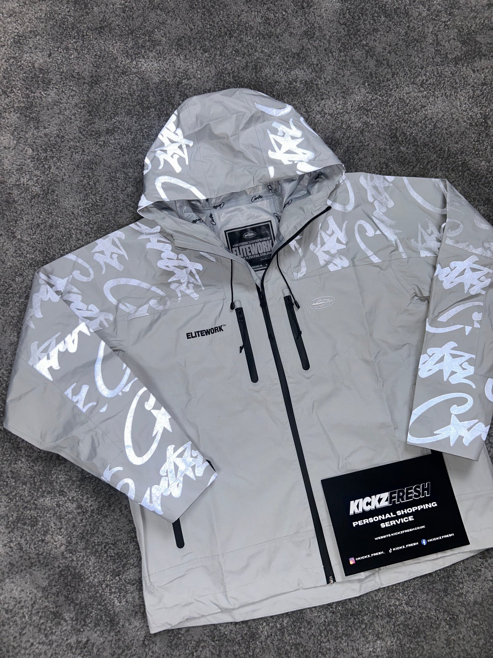 Corteiz Elitework Shell Grey Jacket – Kickzfresh