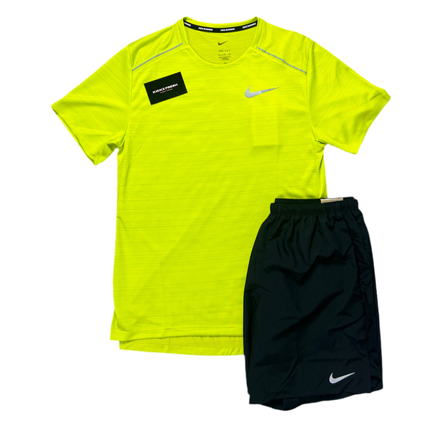 Nike Miler Cactus Neon Mens Set