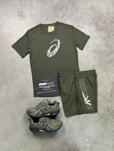 Asics Icon Khaki Green Mens Set