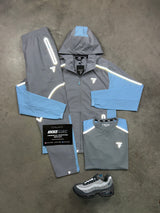GRIID Reflect Grey Sky Blue 3 Piece Tracksuit