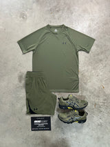 Under Armour Velocity Khaki Green Mens Set