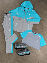 Fresh Core 3 Piece Grey Aqua Fade Tracksuit