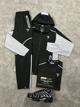 Griid 3 Piece Black Grey Reflect Tracksuit