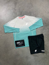 Asics Seamless Long Sleeve Oasis Green Mens Set