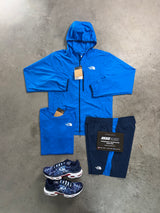 North Face 3 Piece Run Hero Blue Windrunner Mens Set