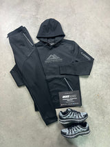 Monterrain Poly Fleece Jet Black Tracksuit