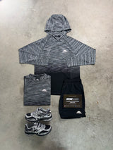 Trailberg 3 Piece Seamless Hooded Black Grey Mens Set
