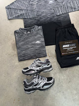 Trailberg 3 Piece Seamless Hooded Black Grey Mens Set