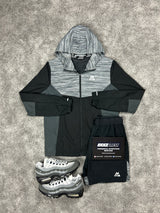 Montirex Trail Black Grey Windrunner Mens Set