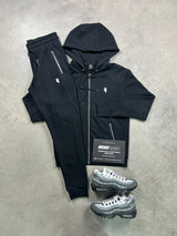 Yelir World Lux Black Zip Up Tracksuit