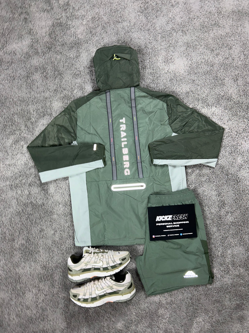 Trailberg Twin Windrunner Khaki Cargo Green Mens Set