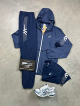 Asics Icon Cream Navy Windrunner 3 Piece Tracksuit