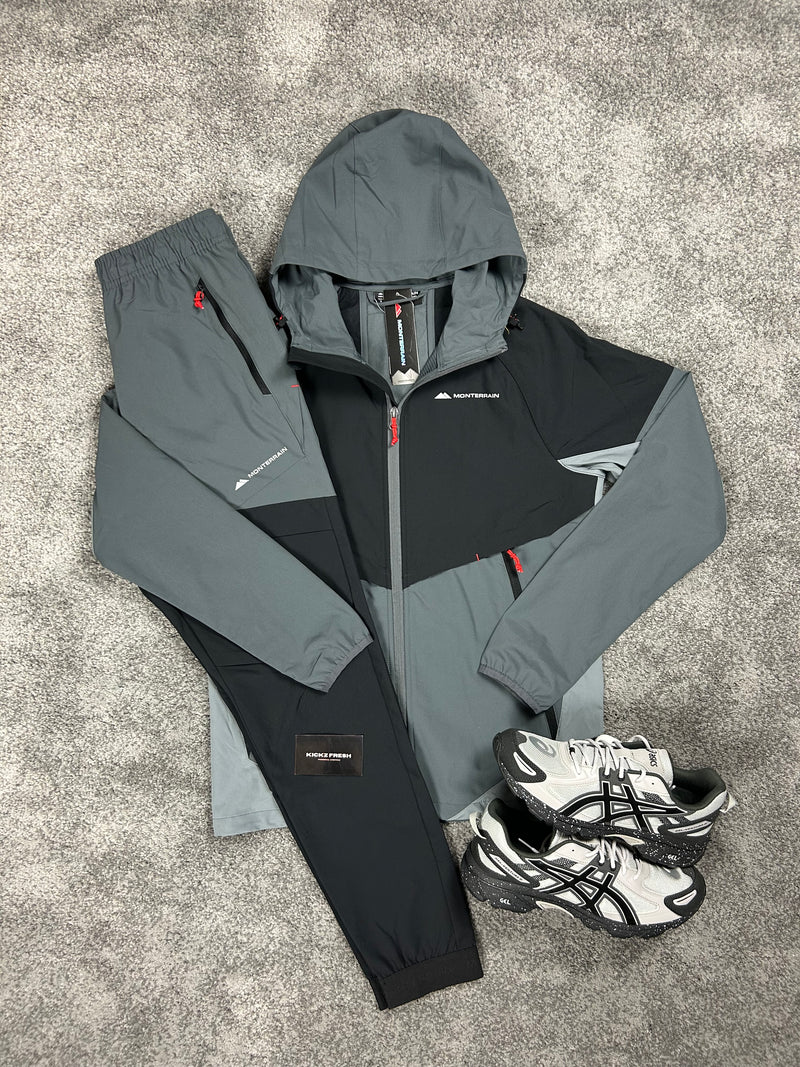 Monterrain Vault Woven Black | Grey Tracksuit