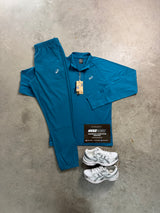 Asics Sports Half Zip Dark Teal Tracksuit