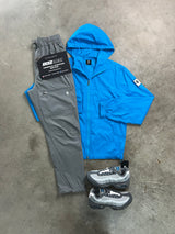 YELIR World Grey Hyper Blue Windbreaker Tracksuit
