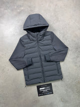Yelir World Quilted Grey Panel Jacket
