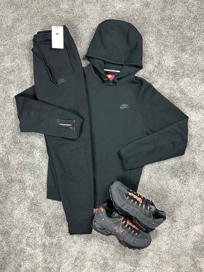 Nike Tech Fleece Hoodie Black Tracksuit