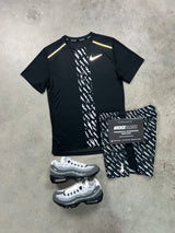 Nike Miler Rare Black Lightning Bolt Mens Set