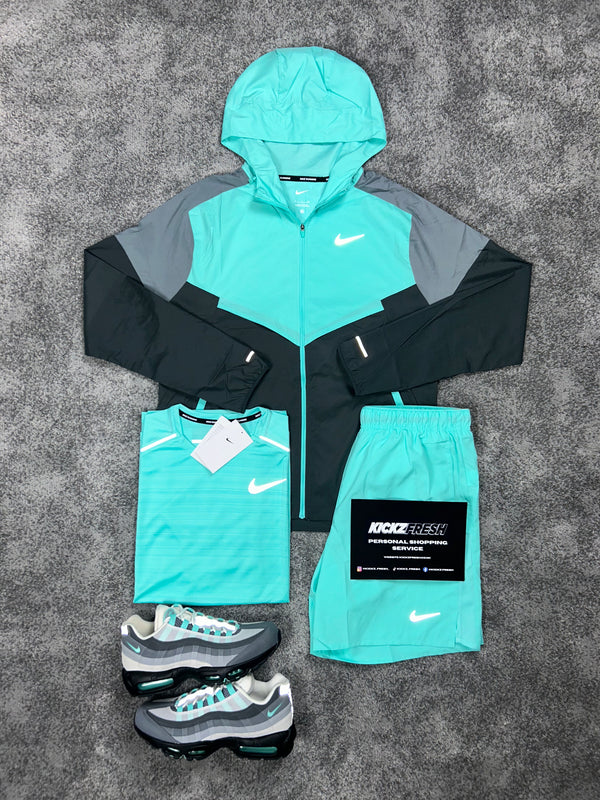 Nike 3 Piece Windrunner Hyper Turquoise Mens Set