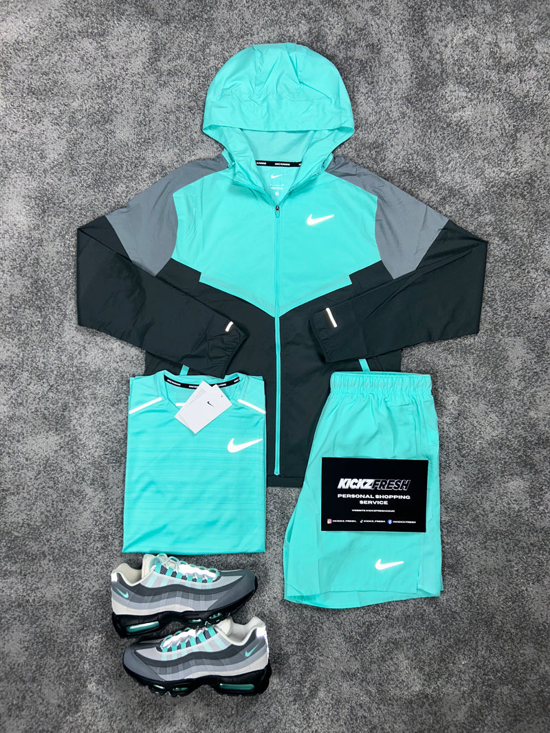 Nike 3 Piece Windrunner Hyper Turquoise Mens Set