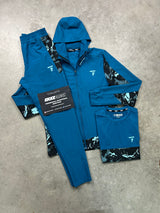 Griid Woven Teal Camo 3 Piece Tracksuit