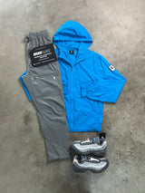 YELIR World Grey Hyper Blue Windbreaker Tracksuit