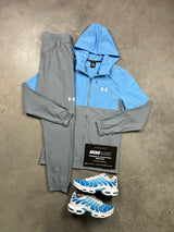 Under Armour Two Tone Grey Baby Blue Tracksuit