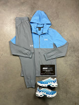 Under Armour Two Tone Grey Baby Blue Tracksuit