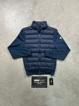 Yelir World Navy Neck Panel Jacket