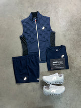 Asics 3 Piece Midnight Navy Gilet Mens Set