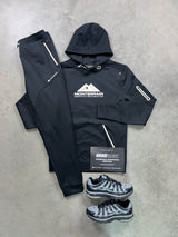 Monterrain Poly Fleece Jet Black Tracksuit