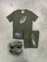 Asics Icon Khaki Green Mens Set
