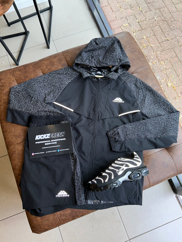 Trailberg Windrunner Woven Black Reflective Mens Set