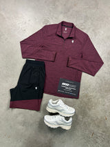 YELIR World Half Zip Burgundy Black Mens Set