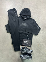 Monterrain Poly Fleece Jet Black Tracksuit