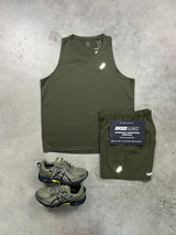 Asics Vest Khaki Brownstone Mens set