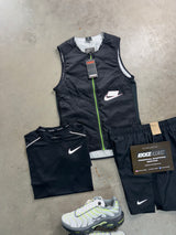 Nike 3 Piece Exclusive Meekz Black Gilet Mens Set