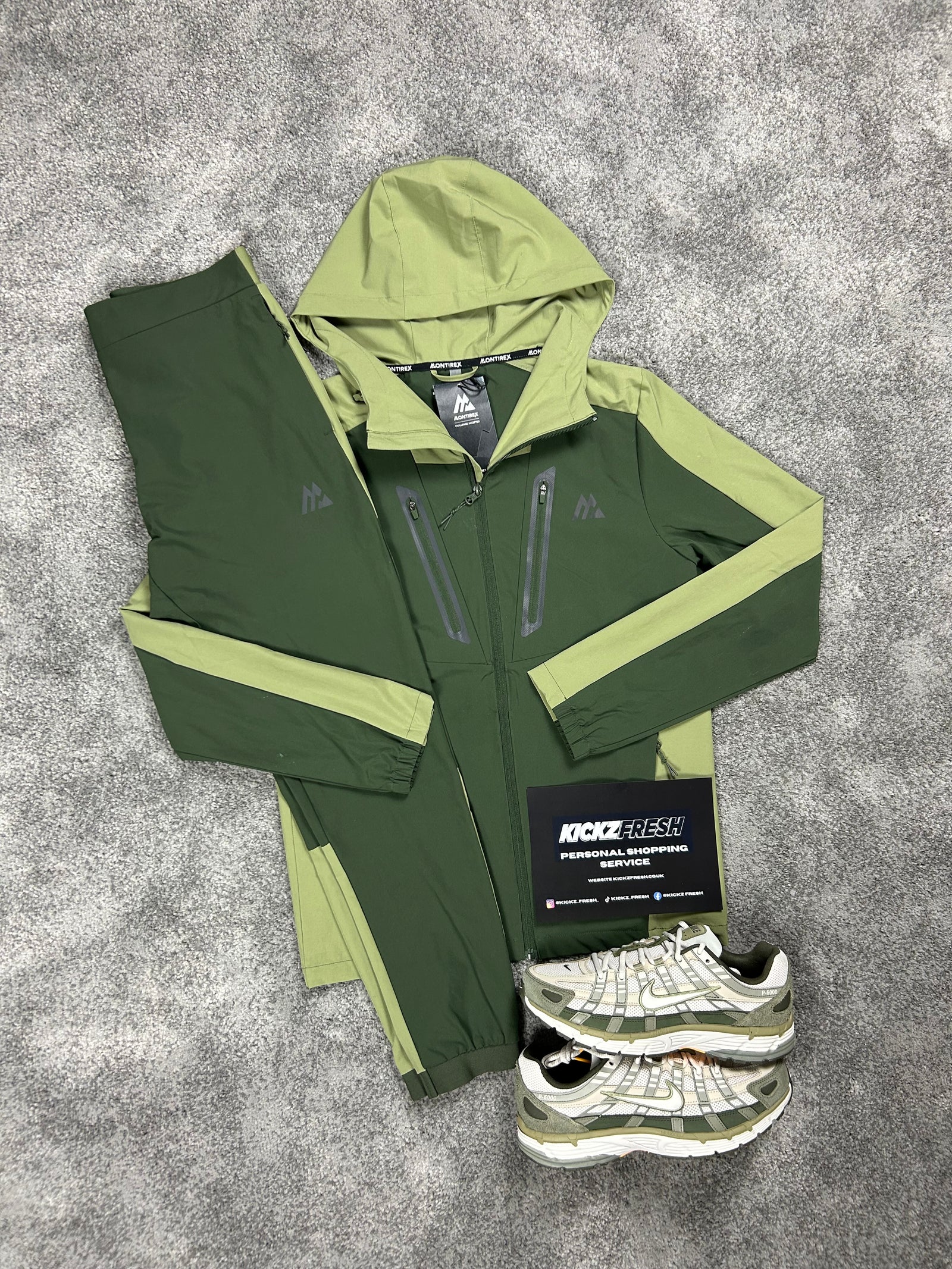 Montirex Woven Khaki Green Tracksuit – Kickzfresh