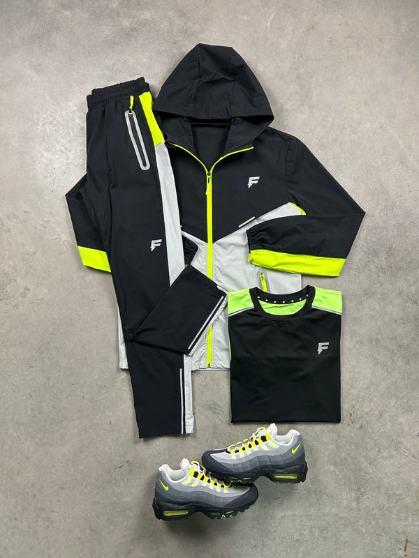 Fresh Core Neon Black 3 Piece Tracksuit