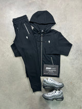 Yelir World Lux Black Zip Up Tracksuit