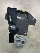 Asics Road Grey Neon Long sleeve Tracksuit