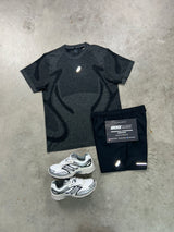 Asics seamless Dark Grey Black Mens Set