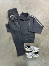 YELIR World Charcoal Grey Stripe Tracksuit