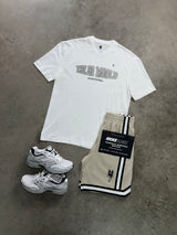 YELIR World White Beige Cream Mesh Mens Set