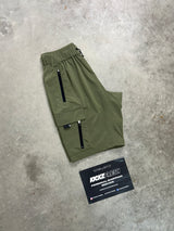 YELIR World Combat Khaki Green Cargo Shorts