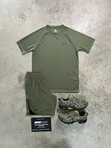 Under Armour Velocity Khaki Green Mens Set