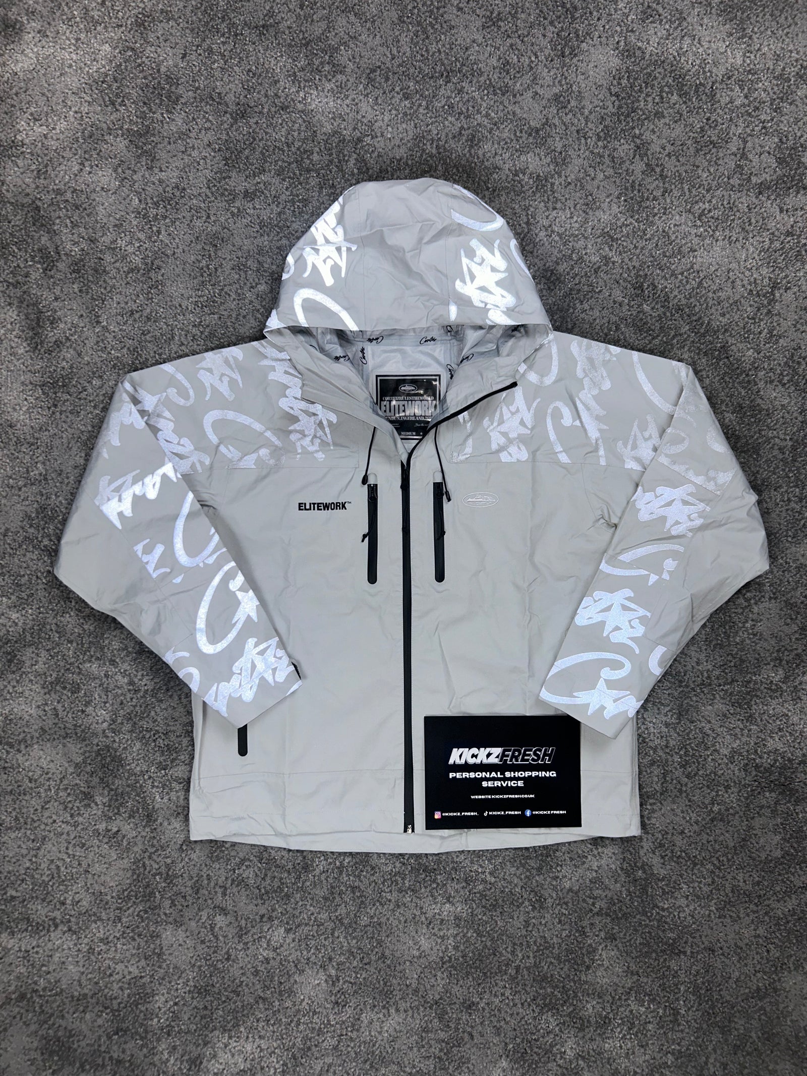 Corteiz Elitework Shell Grey Jacket – Kickzfresh