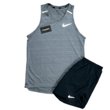 Nike Miler Vest Grey Mens Set