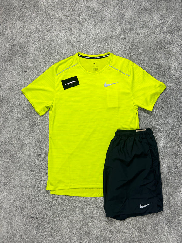 Nike Miler Cactus Neon Mens Set