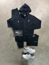 Asics 3 Piece Sports Zip Black Tracksuit